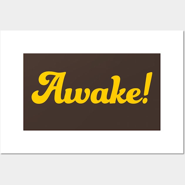 AWAKE (yellow) Wall Art by Utopic Slaps